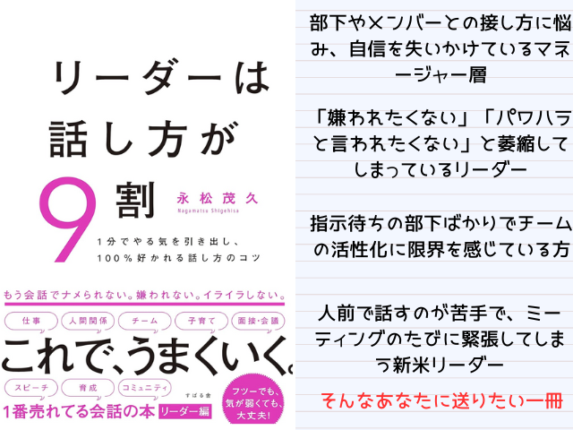 リーダーは話し方が9割