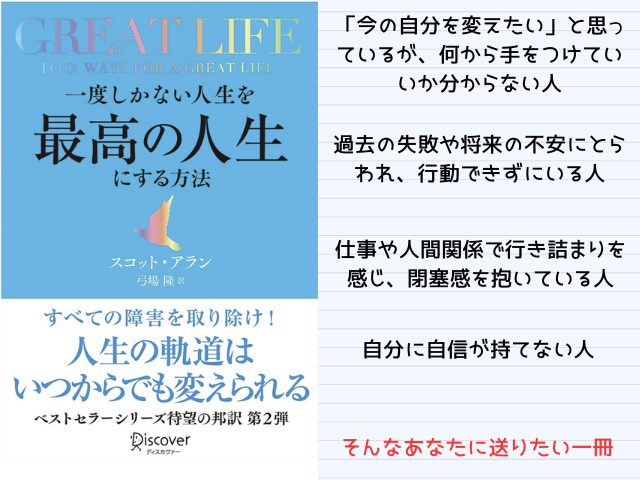 GREAT LIFE 一度しかない人生を最高の人生にする方法